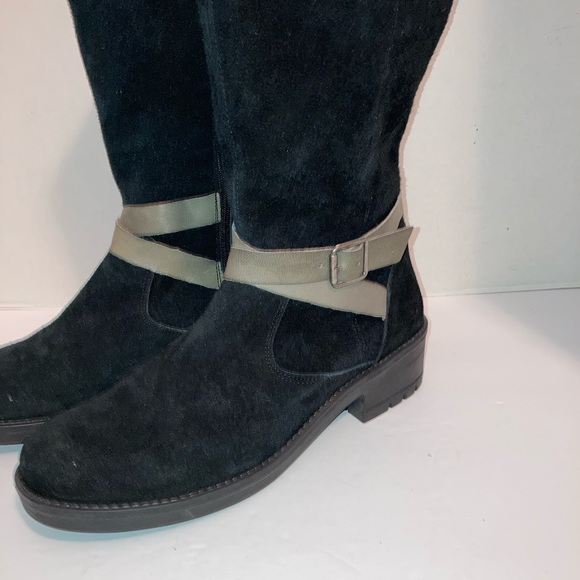 ERIC MICHAEL  Tall Suede Boots Size 8 - Picture 3 of 6